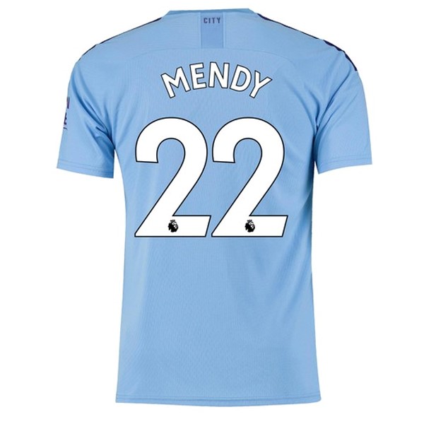 Camiseta Manchester City NO.22 Mendy Primera equipo 2019-20 Azul